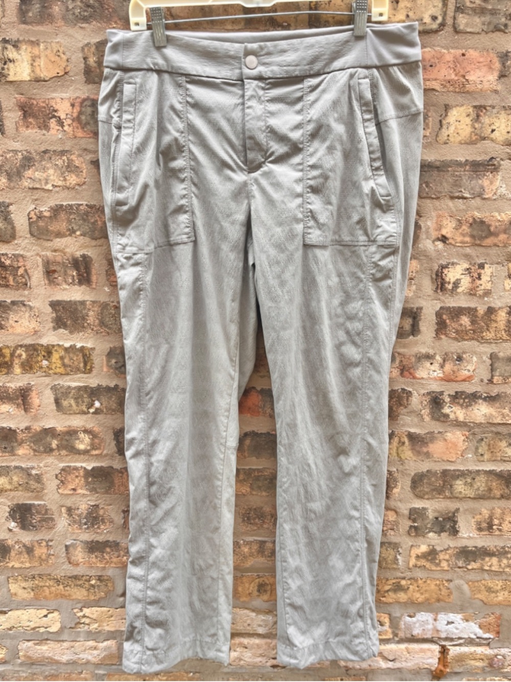 Athleta Active Outdoor Hiking Pants Textured Gray Size 14